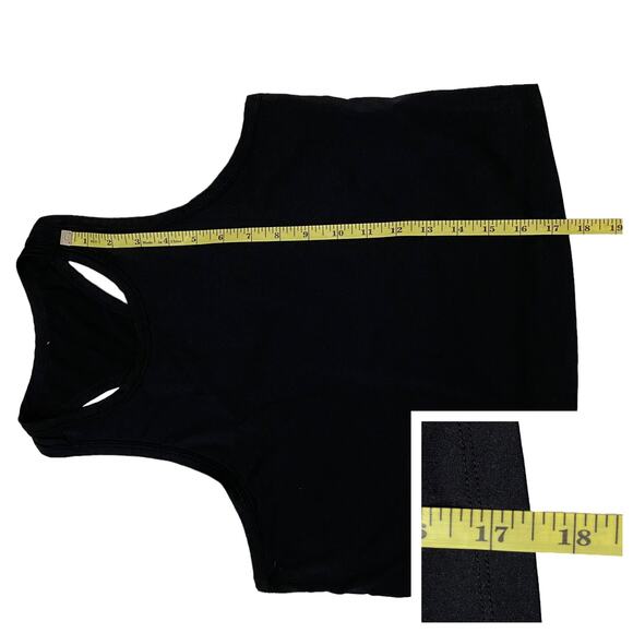 Fabletics Cropped Racerback Tank - Black - Small - Picture 7 of 14
